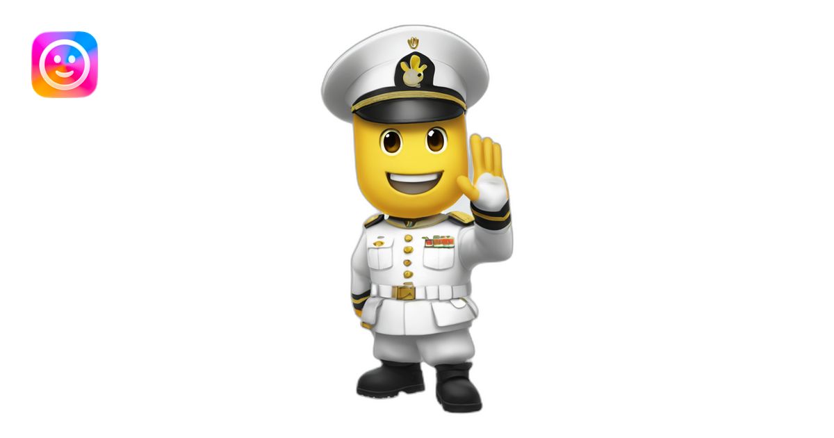 Ubisoft Rabbids doing military Salute emoji | AI Emoji Generator