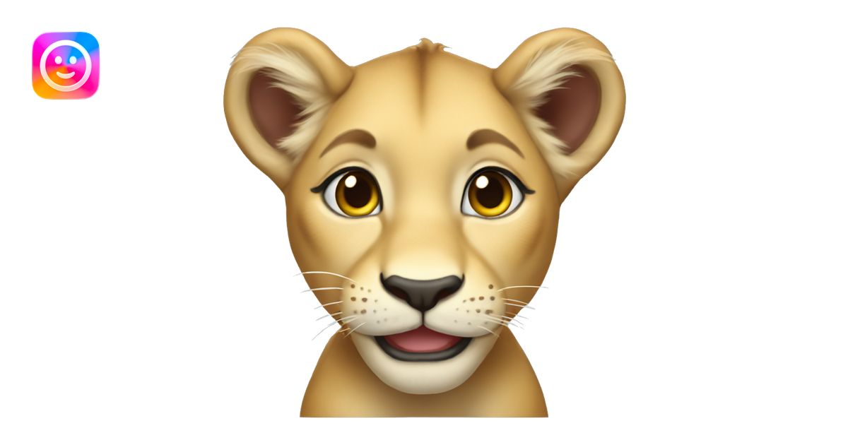 smiling-lioness-cub emoji | AI Emoji Generator