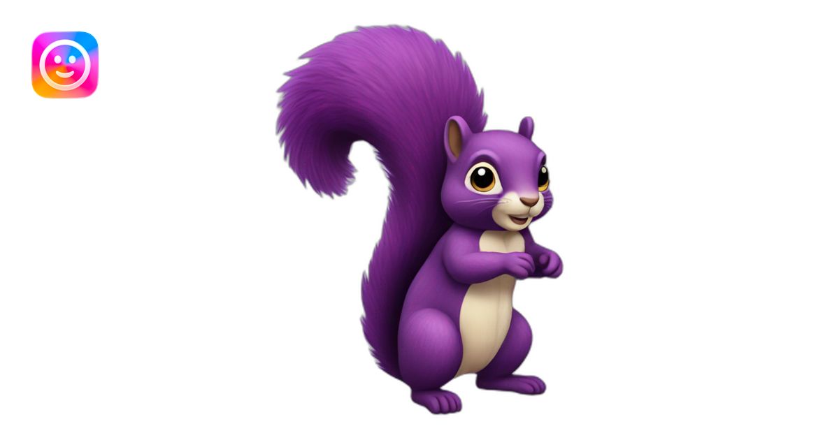 the purple squirrel emoji | AI Emoji Generator