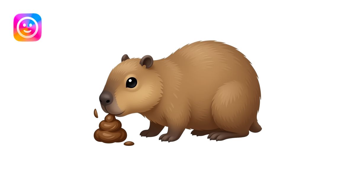 A CAPPY BARA POOPING emoji | AI Emoji Generator