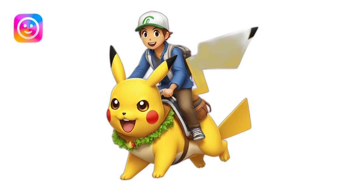 pikachu-riding-on-biriyani emoji | AI Emoji Generator