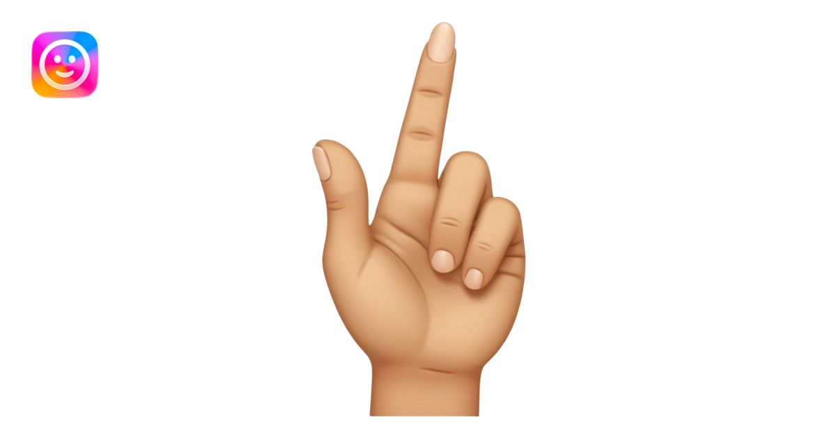 Open hand with the middle finger pointing downwards emoji | AI Emoji ...