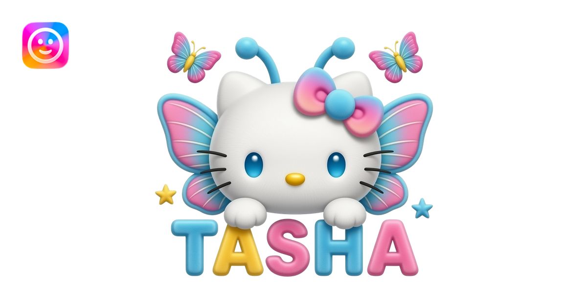 White velvety fur 3D hello kitty head, blue eyes, blue pink ombre 3D ...