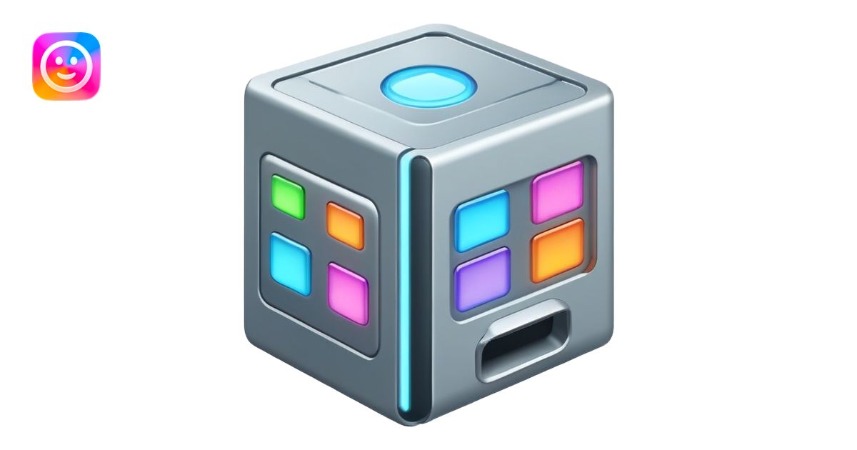 team block party disk storage emoji | AI Emoji Generator