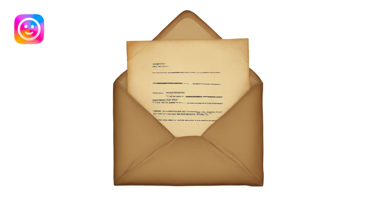 an envelope containing a vintage letter with a light brown stamp in the ...