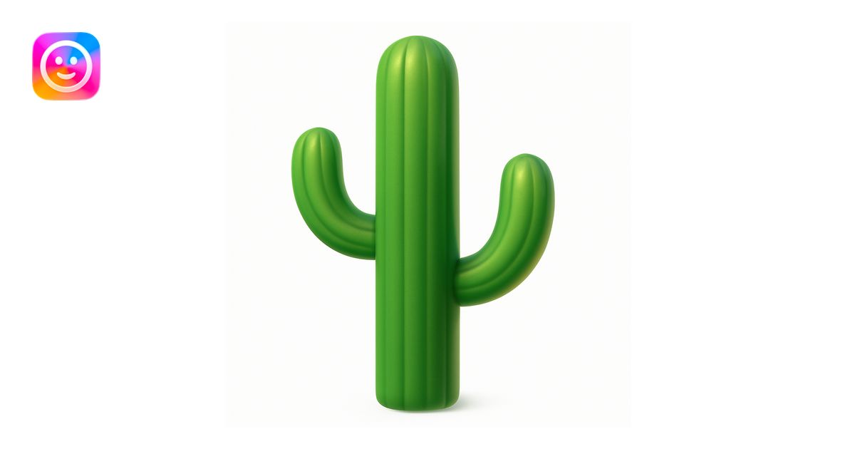 Create a cactus emoji that looks exactly like the reference image in ...