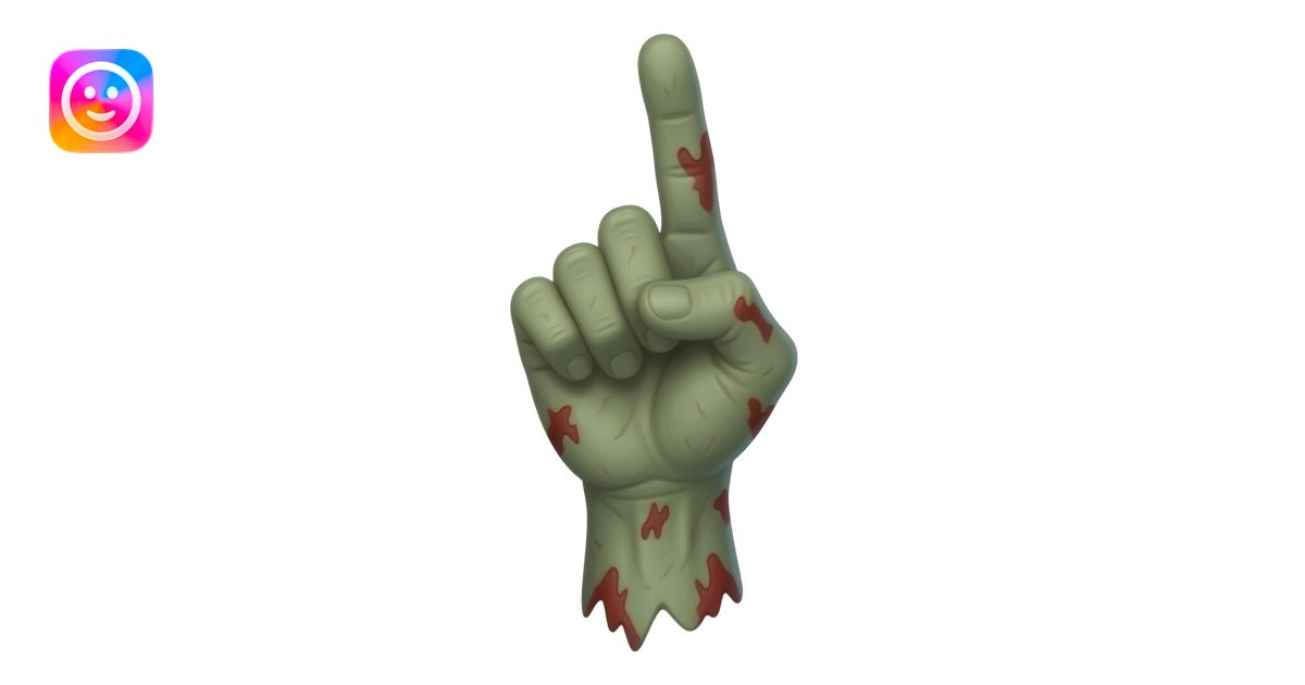 zombie hand pointing up emoji | AI Emoji Generator