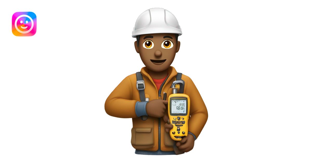 electrician with mutimeter with light brown ski tone emoji | AI Emoji ...