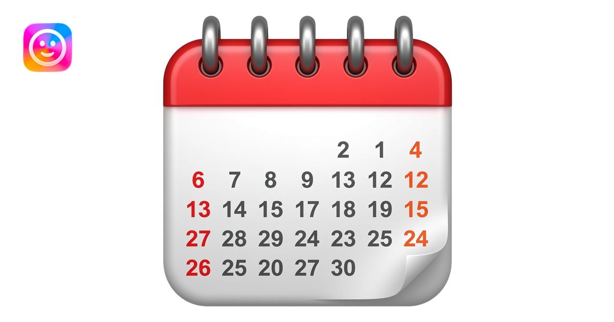 Calendário emoji | AI Emoji Generator