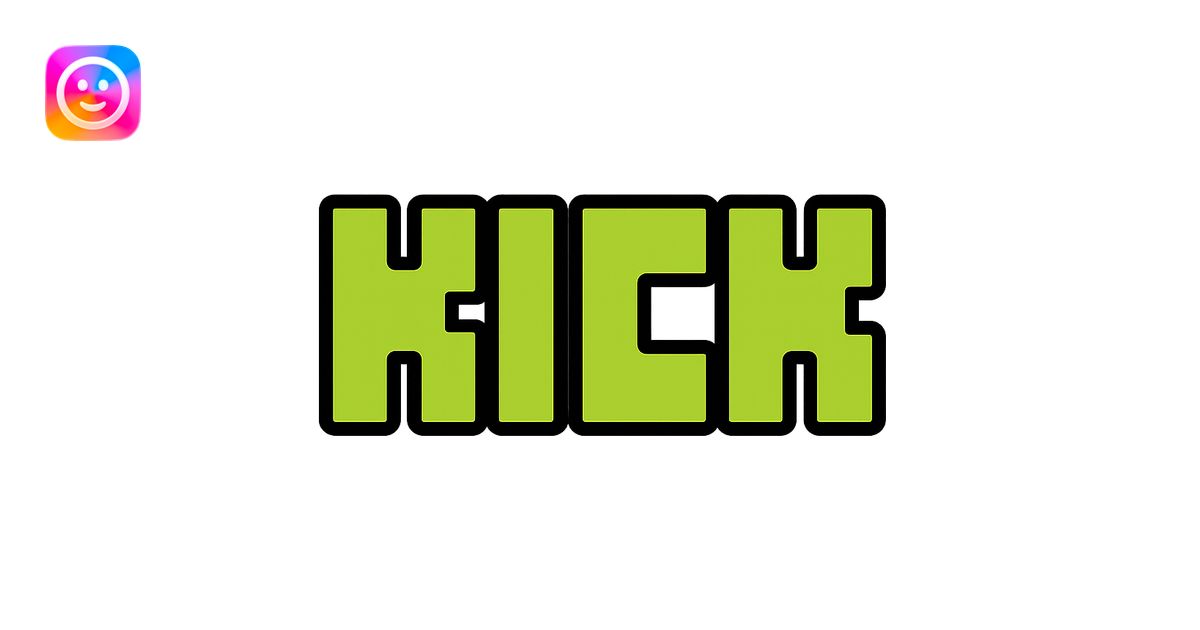 Kick platform logo emoji, bold and modern style emoji | AI Emoji Generator