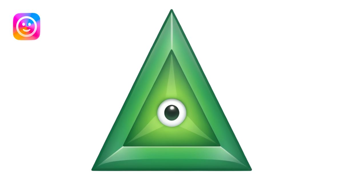 A green upside down triangle needs to face down POINT now emoji | AI ...