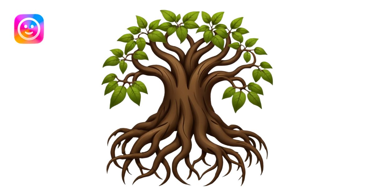 Plant roots emoji | AI Emoji Generator