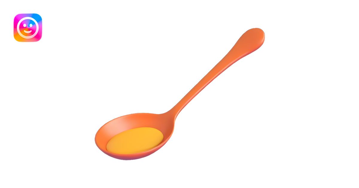 a 3D Microsoft Fluent emoji of a spoon emoji | AI Emoji Generator