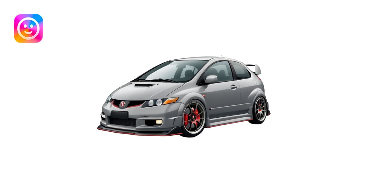 2004 grey Honda civic type r no body kit emoji | AI Emoji Generator