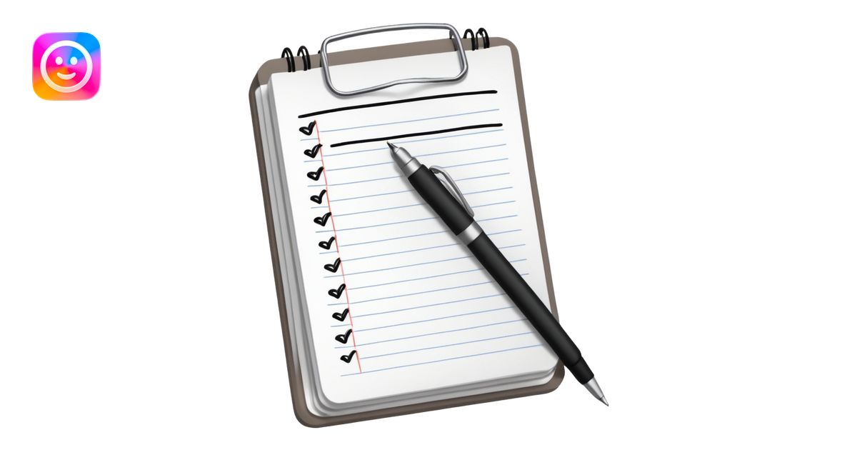 task to do or missions regarding a job role 📋 emoji | AI Emoji Generator