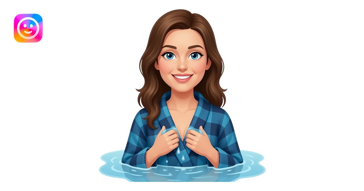 Scottish Dry robe woman bather emoji | AI Emoji Generator