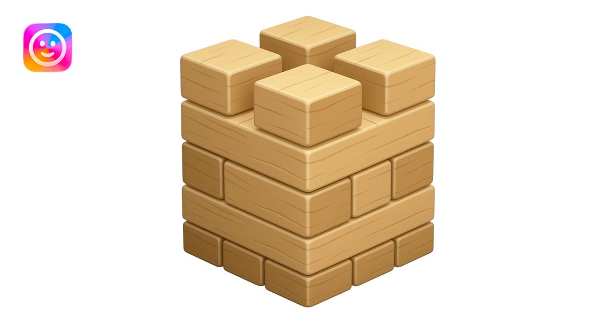 wooden blocks emoji | AI Emoji Generator