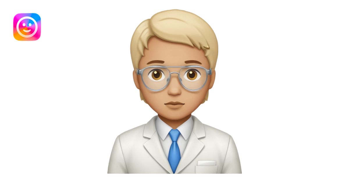lab investagoter with white suits emoji | AI Emoji Generator