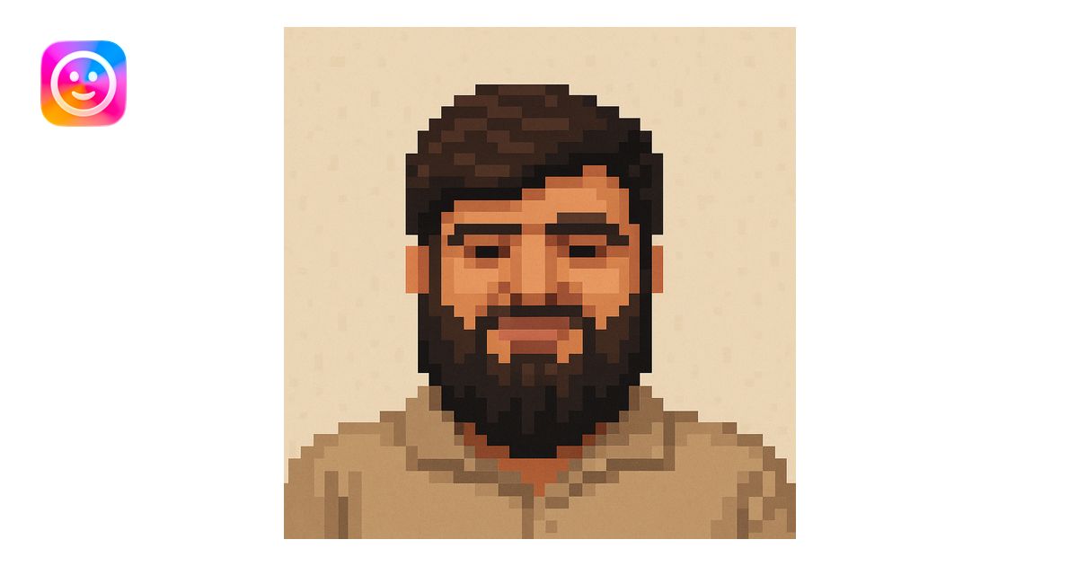 Create a pixel art portrait of the person in the reference image with ...