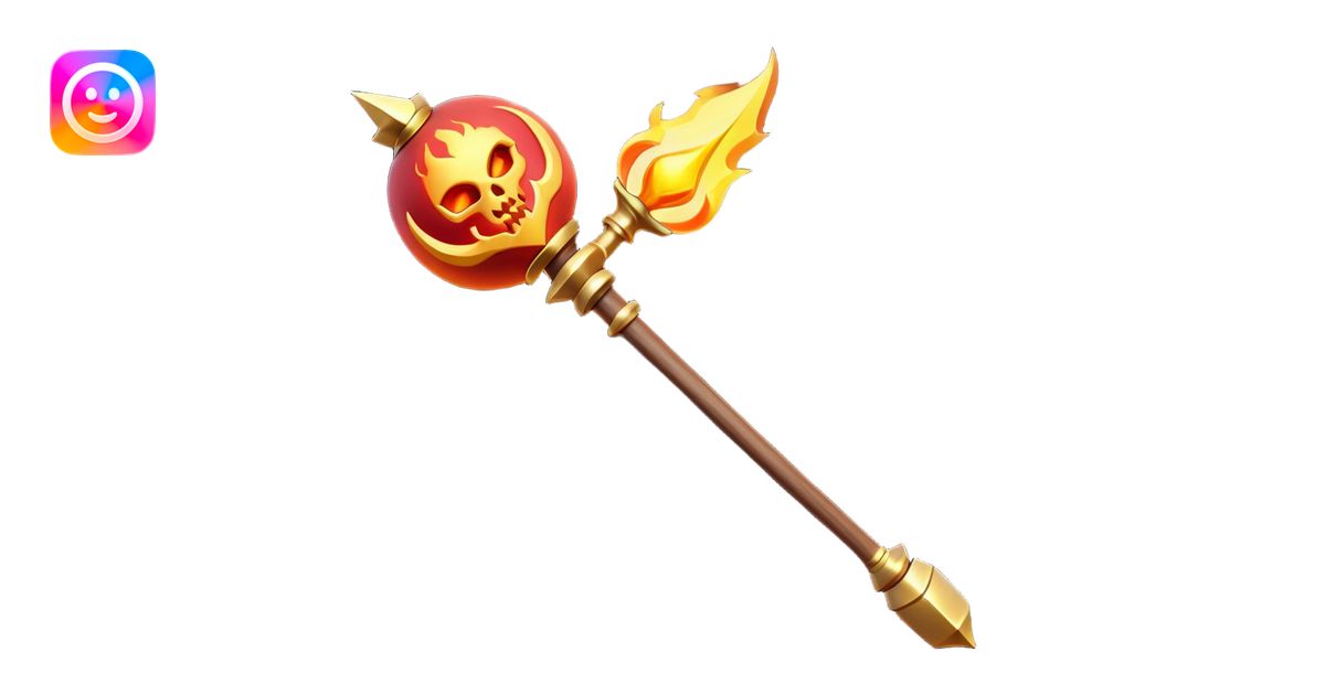 Clash of Clans aesthetic: Cinematic fireball Magic Staff Emoji ...