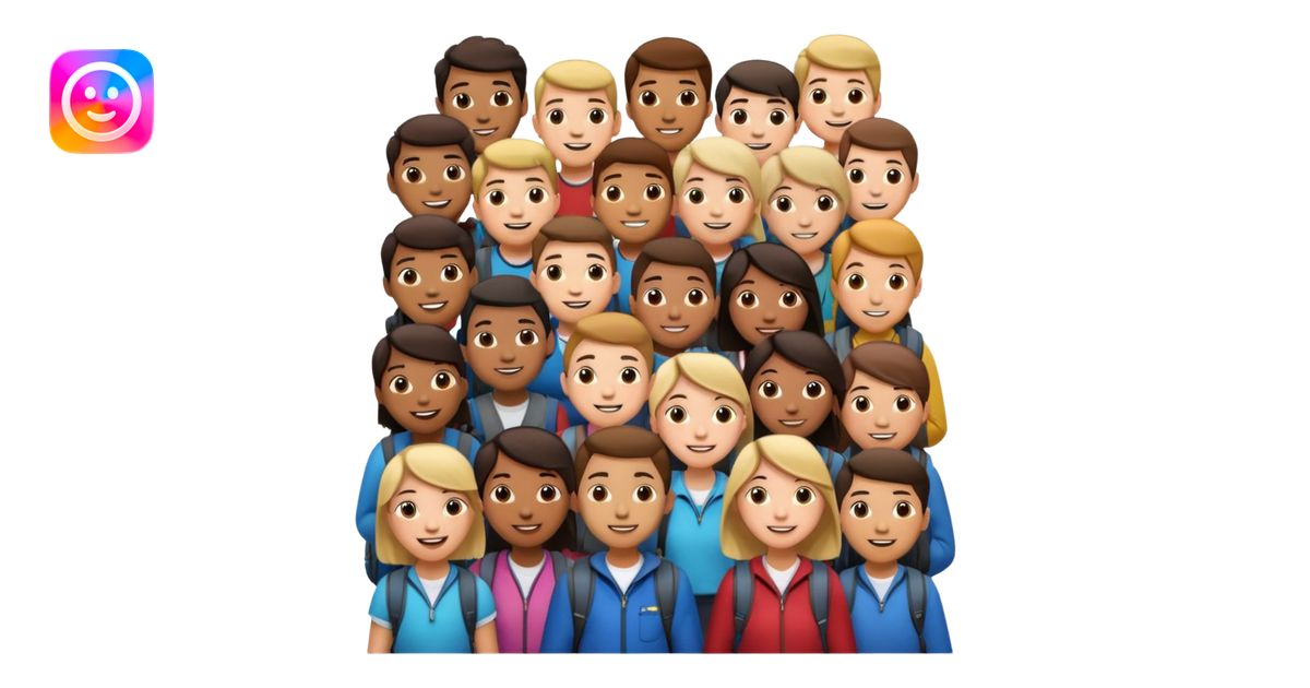 An elevator full of students emoji | AI Emoji Generator