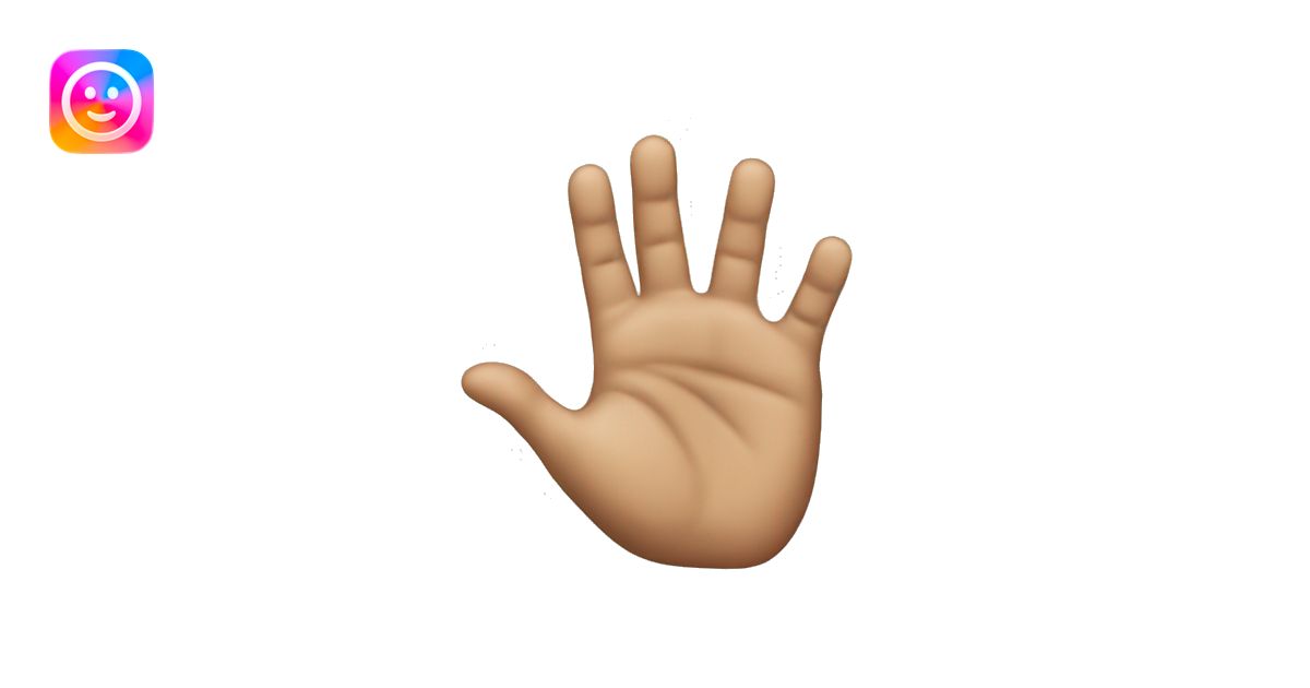 Hand at 45 degrees emoji | AI Emoji Generator
