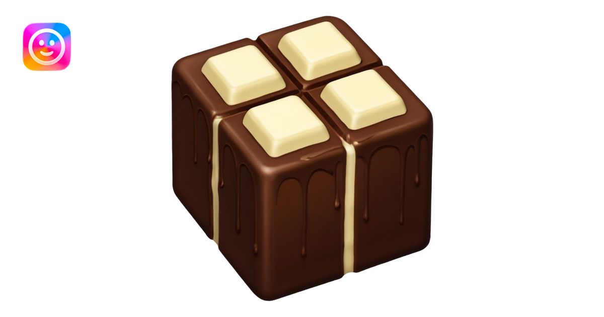 a chocolate network with lines between chocolate emoji | AI Emoji Generator