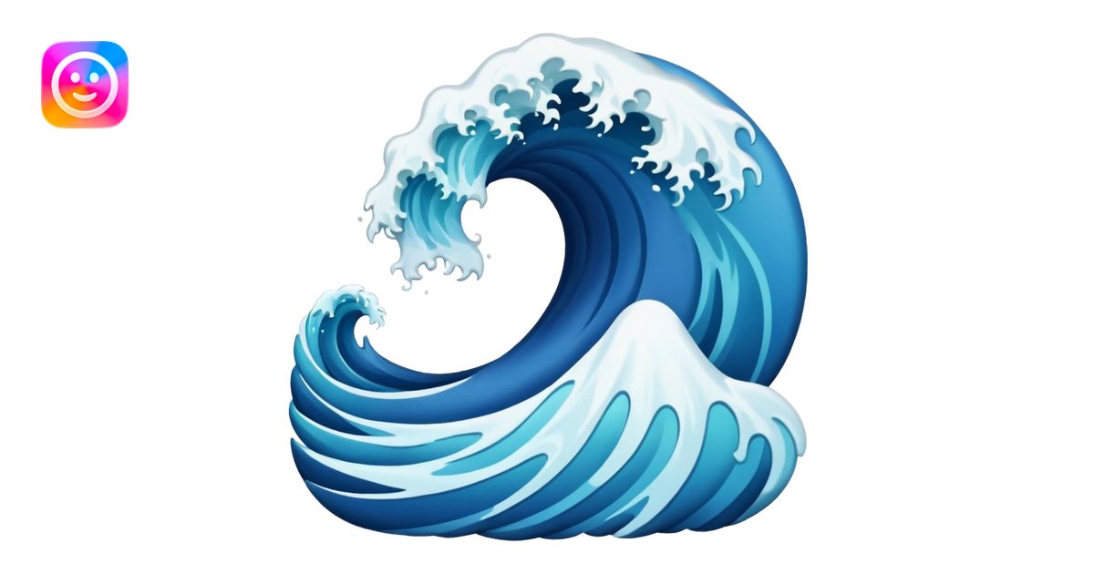 create realistic sea waves emoji | AI Emoji Generator