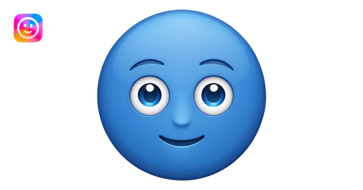 Una raya como ️ así pero azul y un círculo emoji | AI Emoji Generator