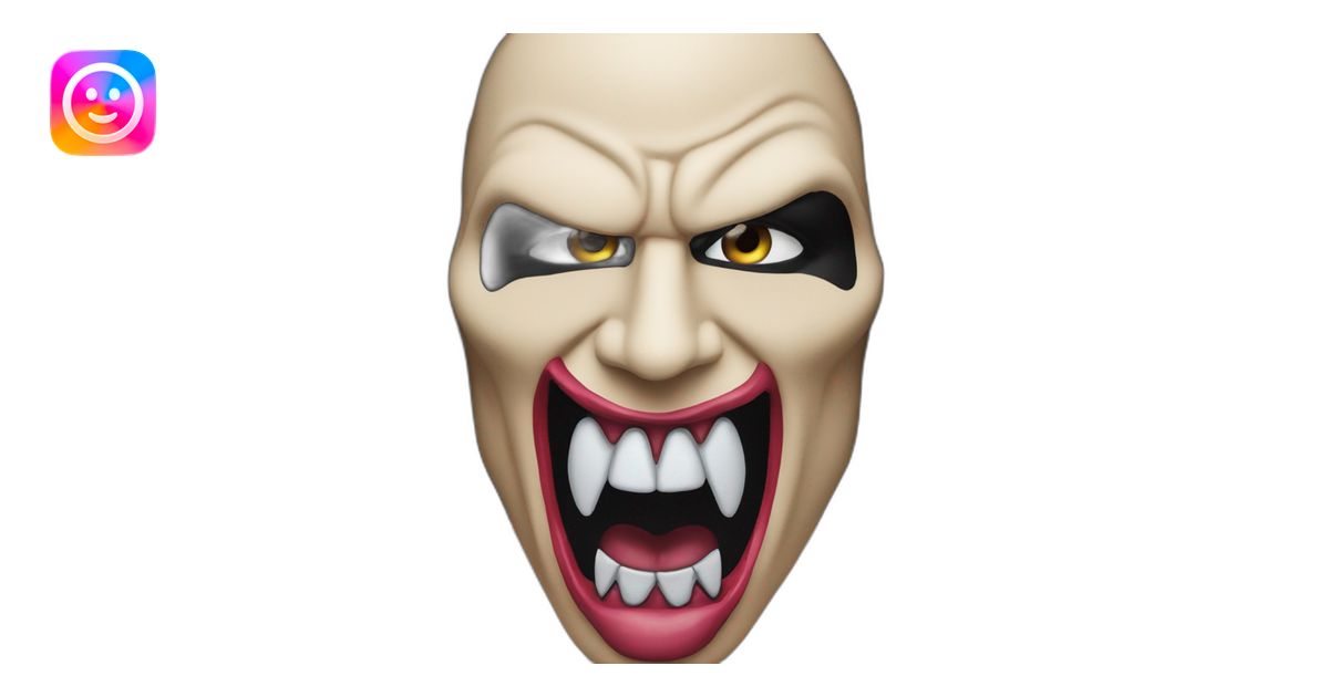 gene simmons kiss mask demonstrates a tongue emoji | AI Emoji Generator