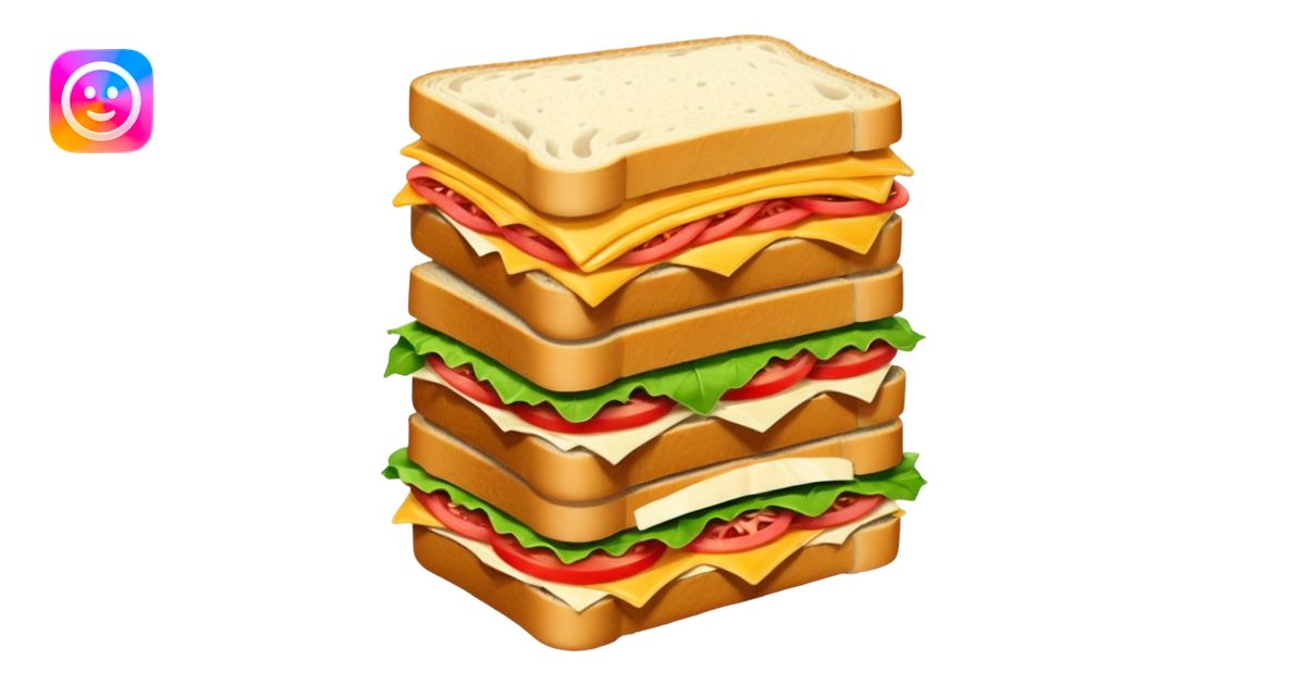a tall stack of sandwich emoji | AI Emoji Generator
