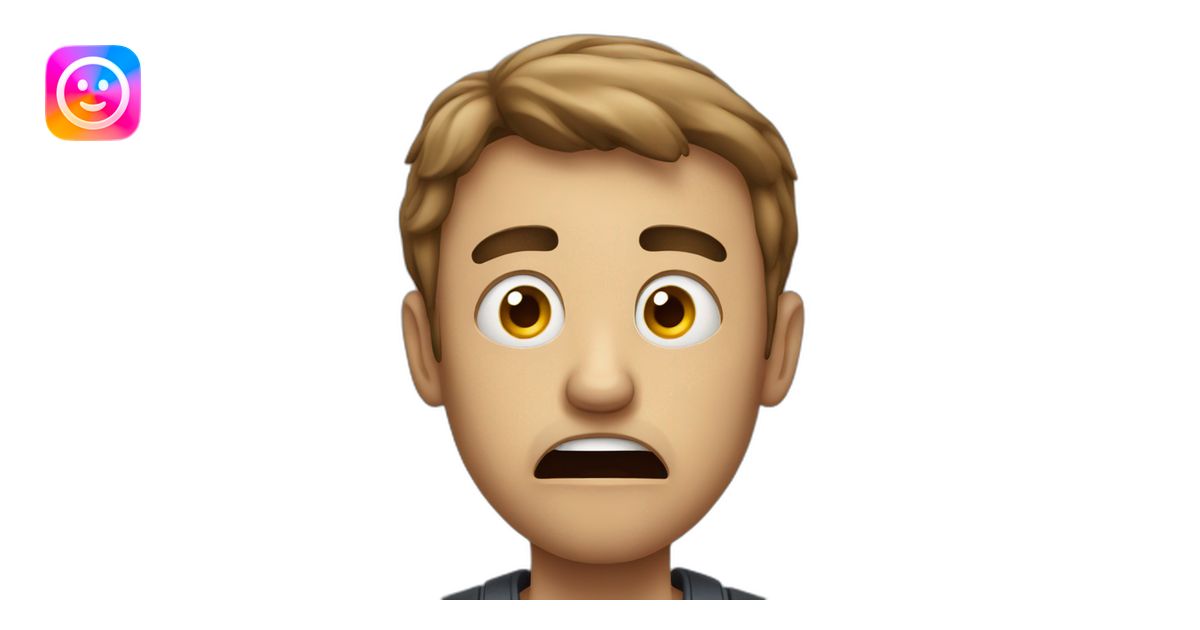 scared and effraid man with big eyes emoji | AI Emoji Generator