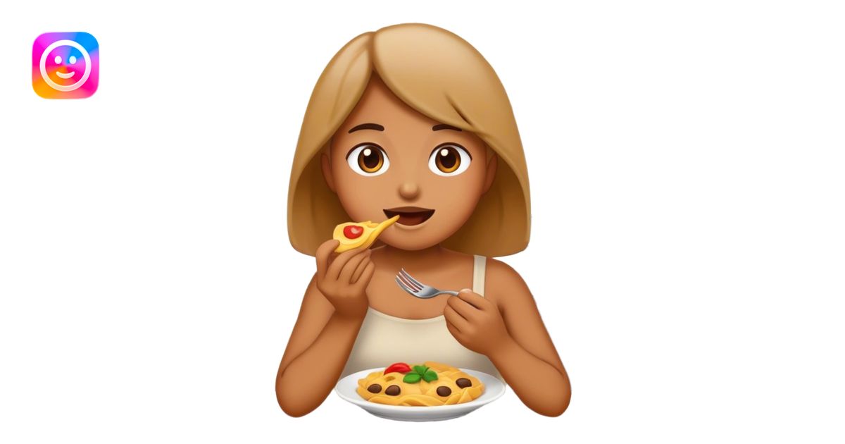 Emoji eating the food in the kitchen emoji | AI Emoji Generator