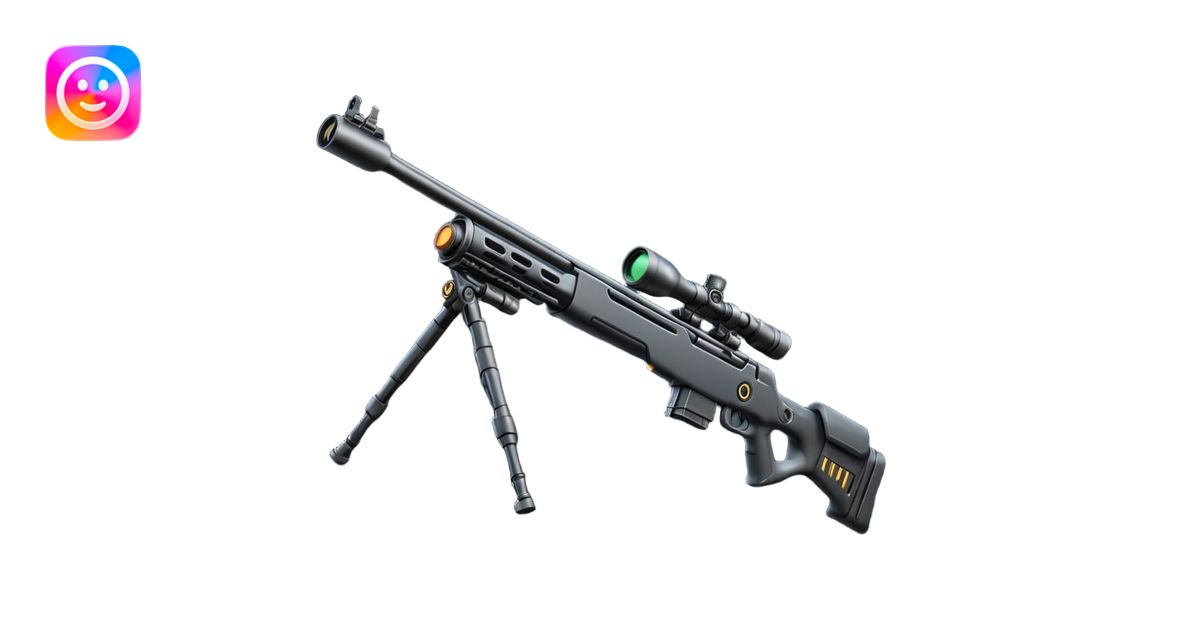 sleek futuristic sniper rifle, extremely long barrel, missile elements ...