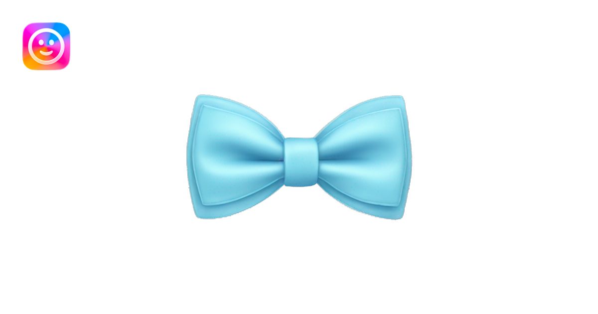 pastel-blue-bow-tie-emoji-ai-emoji-generator