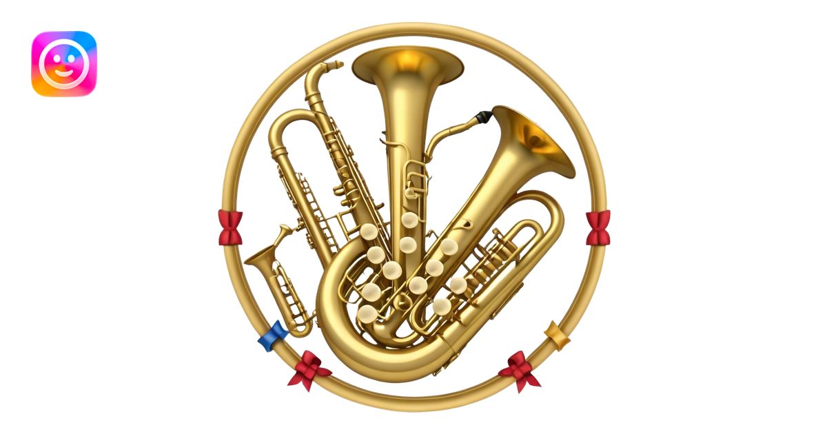 Create a complex, festive, and professional emblem-like emoji ...