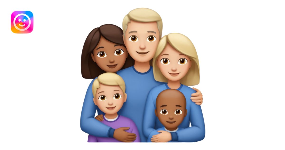 abrazar a mi papa mama he hijo emoji | AI Emoji Generator