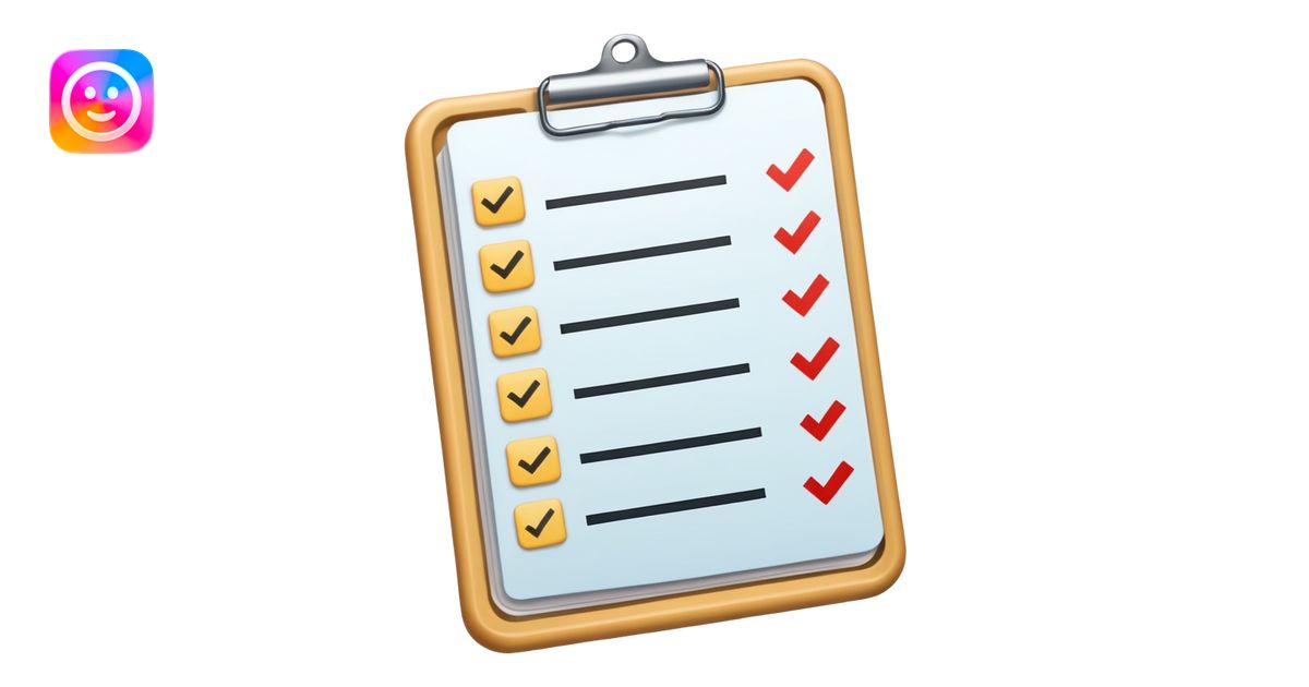 task to do or missions regarding a job role 📋 emoji | AI Emoji Generator