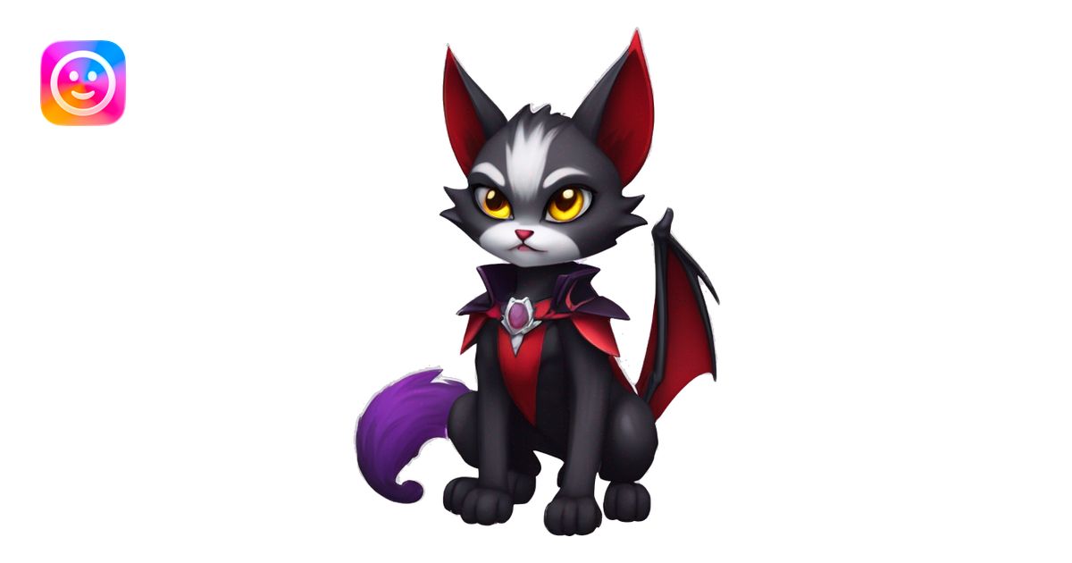 Anthro-Cute-Edgy-Cool-Vampiric-Batty-Cat-Black-Purple-Red-Grey-White ...