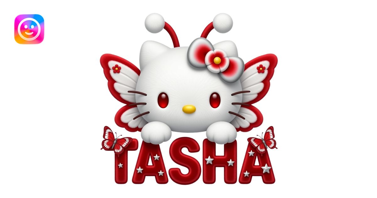 White velvety fur 3D hello kitty head, red eyes, red white ombre 3D ...