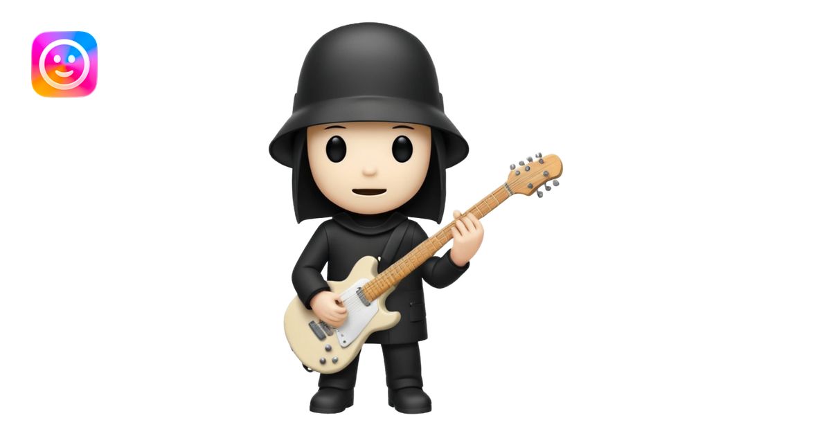 Minimalist chibi emoji of Buckethead: tiny body, oversized bucket ...