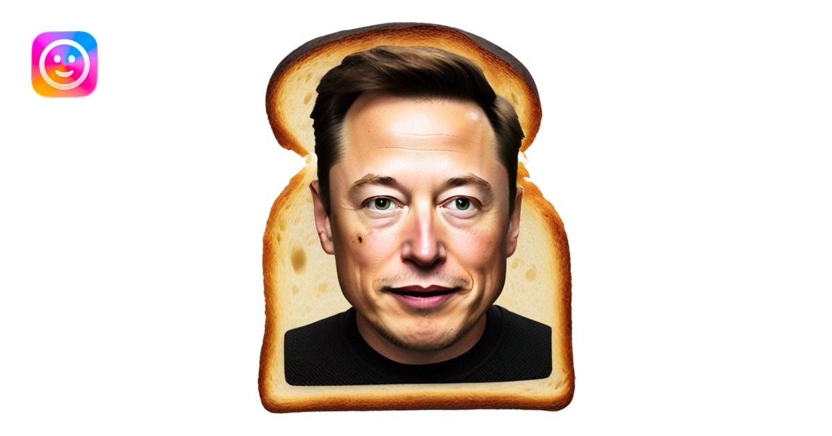 toast with elon musk face burnt on it from the toaster emoji | AI Emoji ...