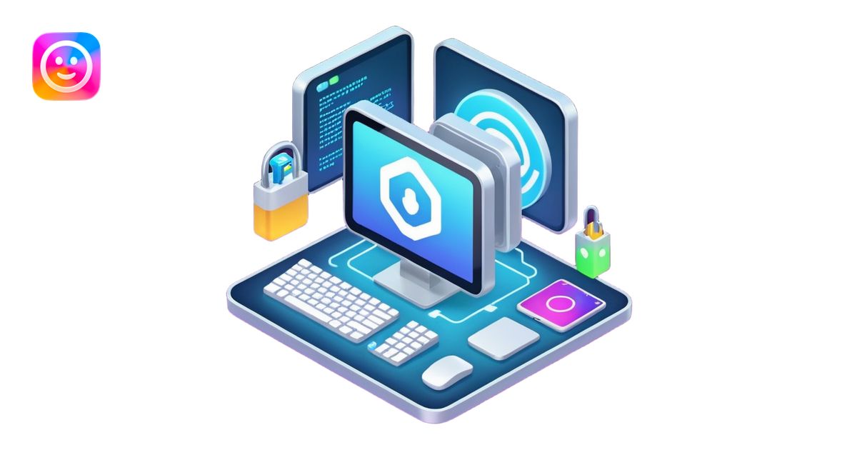 isometric, image of computer systems, processes, data integrating ...