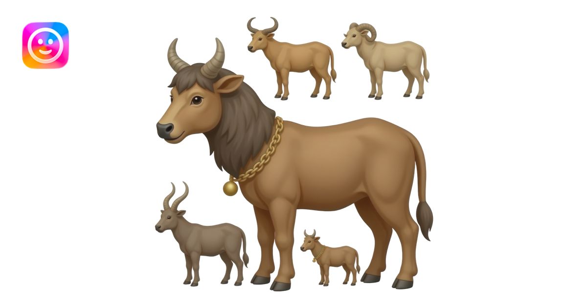 herd of animals neolithic era emoji | AI Emoji Generator