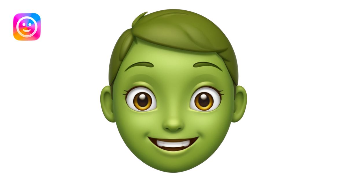 cute olive, smiling emoji | AI Emoji Generator