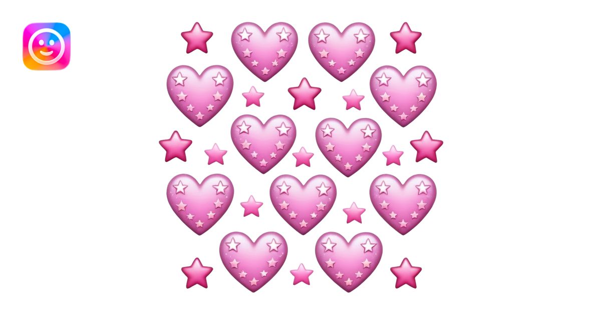 emojis basicos, pero su version girlie en tonos rosa emoji | AI Emoji ...