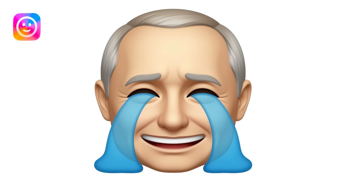 Cc peut tu me créer un emoji de Vladimir Poutine qui est mort de rire ...