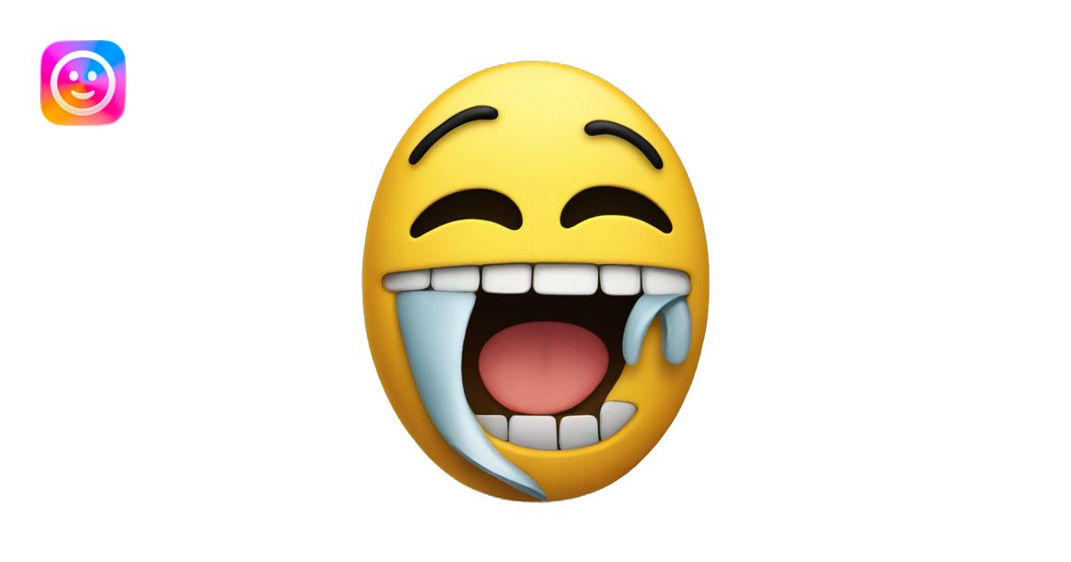A smiley face that is suffering on the inside emoji | AI Emoji Generator