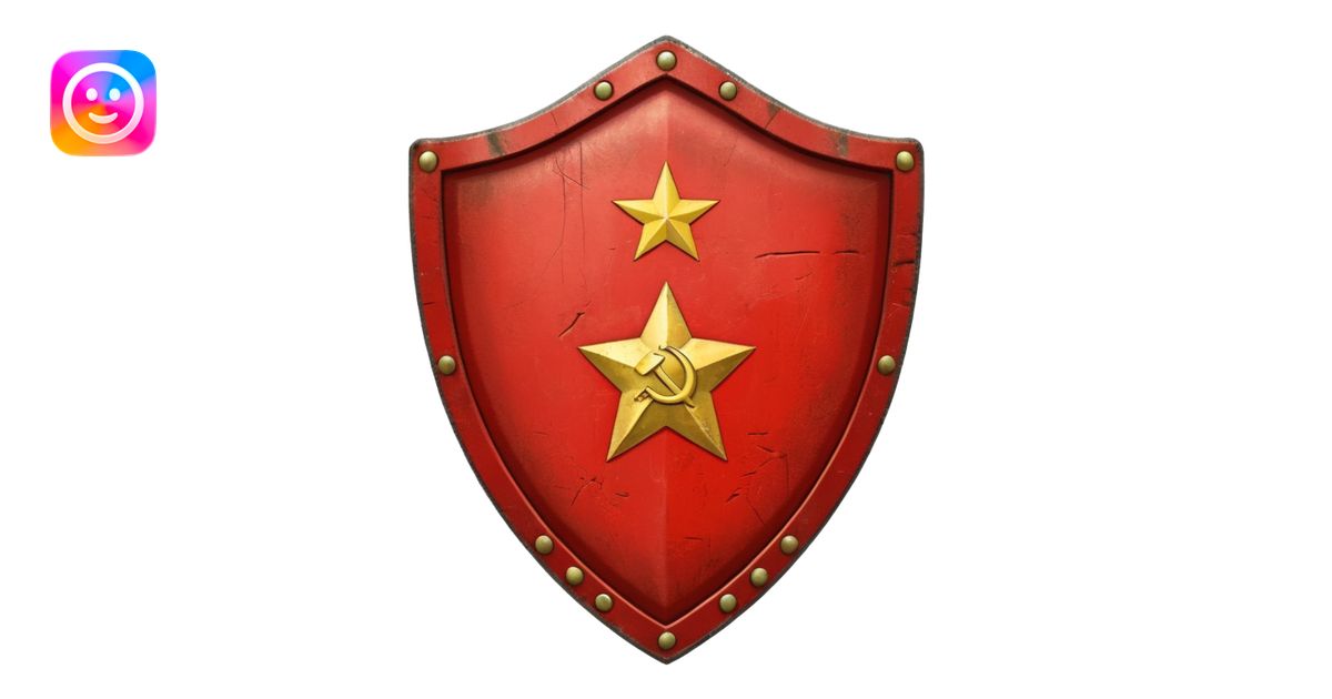 generate a very realistic shield with the USSR flag emoji | AI Emoji ...