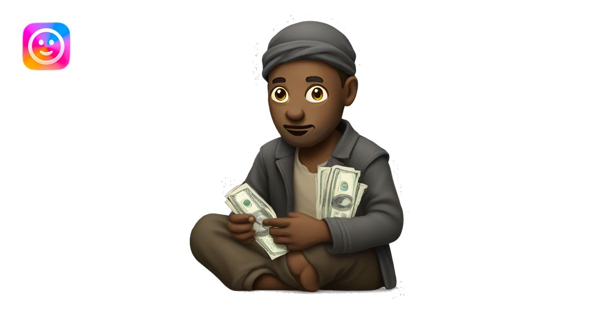 Beggar asking money emoji | AI Emoji Generator